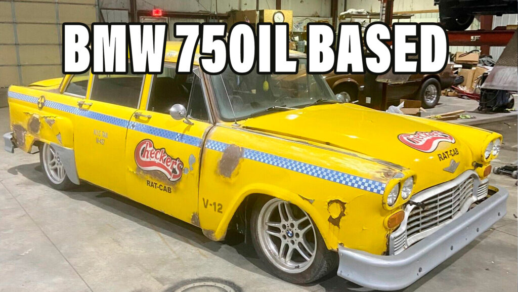  You Could Burn Cash Or Buy This BMW 750iL V12 With A Checker Taxi Cab Body