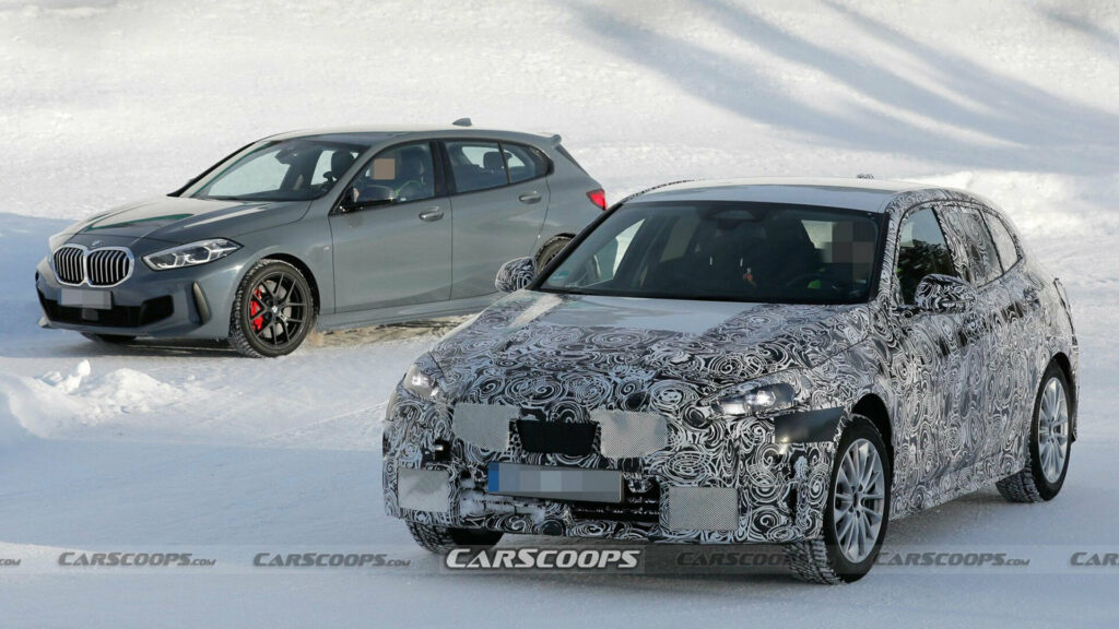  2025 BMW 1-Series Spied Alongside The Current Model