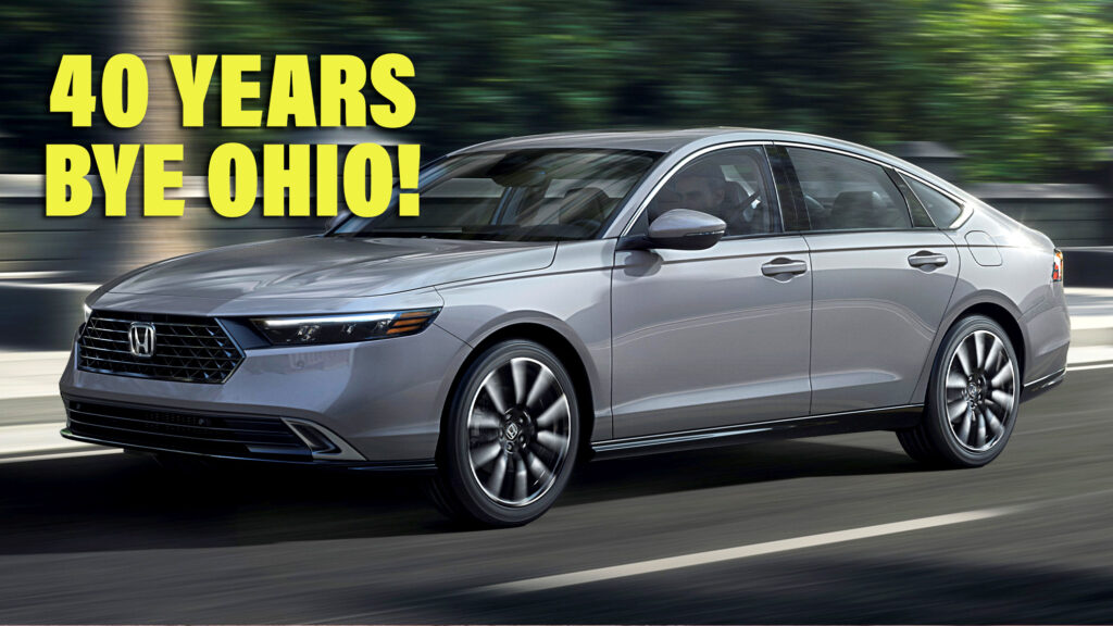 Honda Moving Accord Production To Indiana As Ohio Plant Gets Retooled For EVs