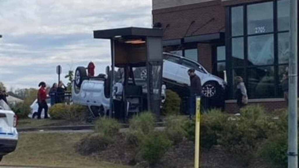  Chick-Fil-A Trip Ends With Pickup Truck Flipped On Its Roof