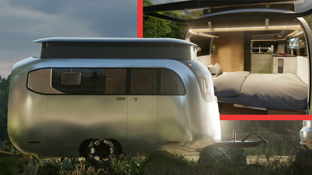 Airstream And Porsche’s Futuristic Travel Trailer Is Sleek, Luxurious And Garageable