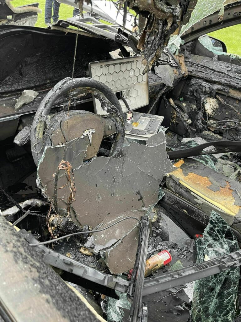 Tesla Model 3 Bursts Into Flames From Inside While Driving On The Road ...