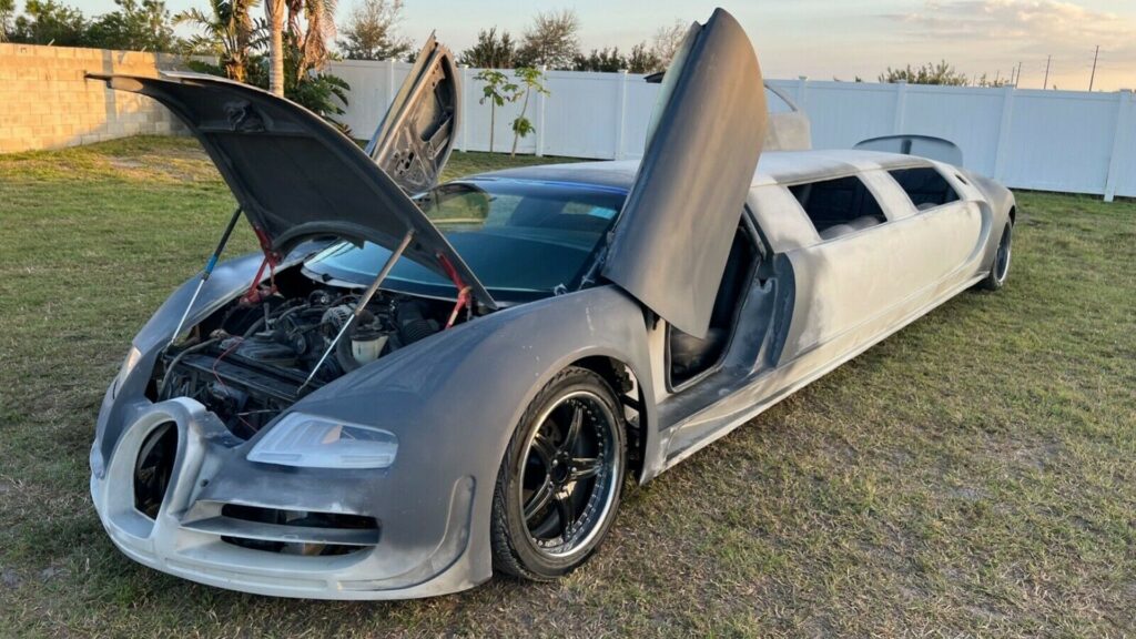  This Unfinished Lincoln-Based Bugatti Veyron Limo Replica Is Listed For $25k
