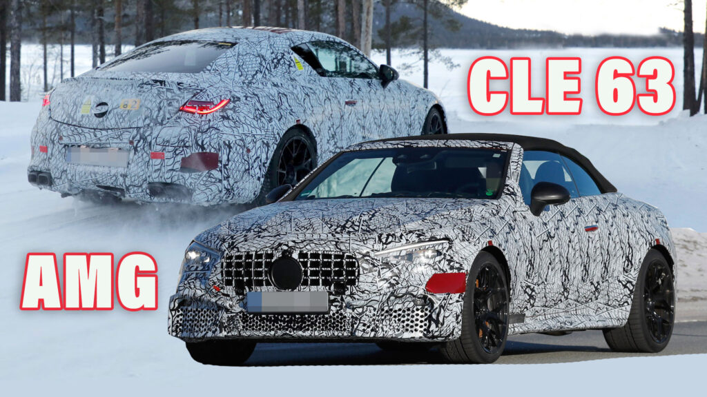  2024 Mercedes-AMG CLE Coupe And Convertible Spotted With And Without PHEV Charging Port