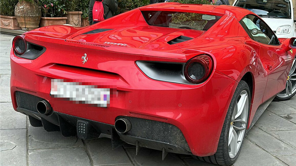  American Tourist Fined For Parking Ferrari In Historic Florence Square