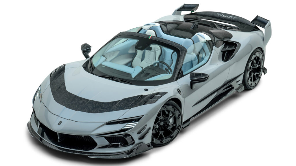  Mansory’s Ferrari F9XX Tempesta Celeste Is An SF90 Spider From Another Planet