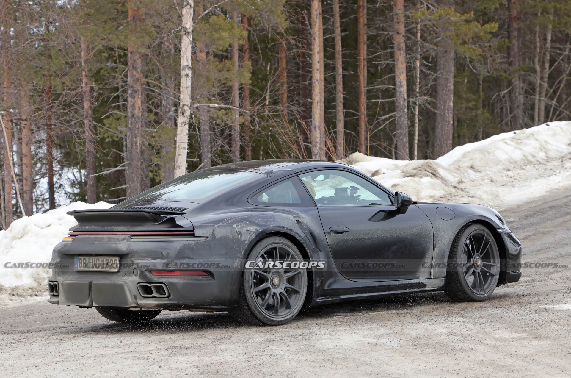 Facelifted Porsche 911 Turbo Shows Us A Dirty Pair Of NewLook Heels