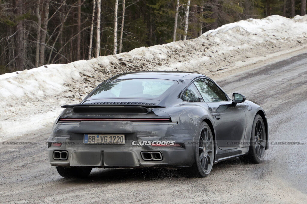 Facelifted Porsche 911 Turbo Shows Us A Dirty Pair Of New-Look Heels