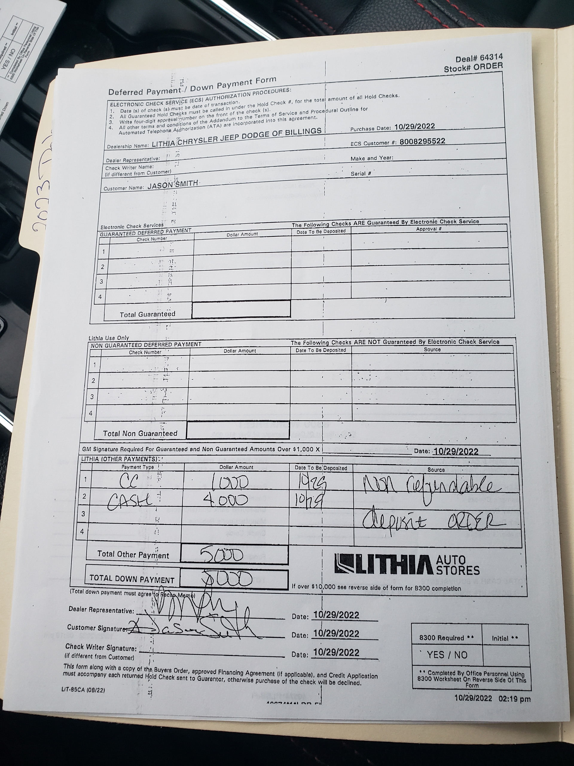 Reciepts 1 Jason Smith