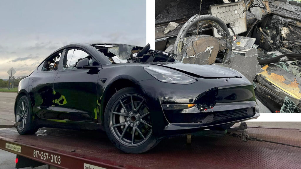  Tesla Model 3 Bursts Into Flames From Inside While Driving On The Road