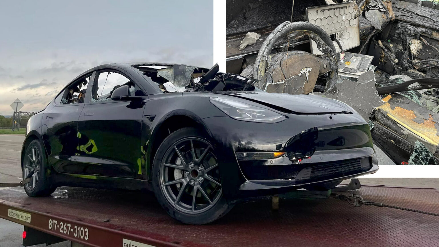 Tesla Model 3 Bursts Into Flames From Inside While Driving On The Road ...