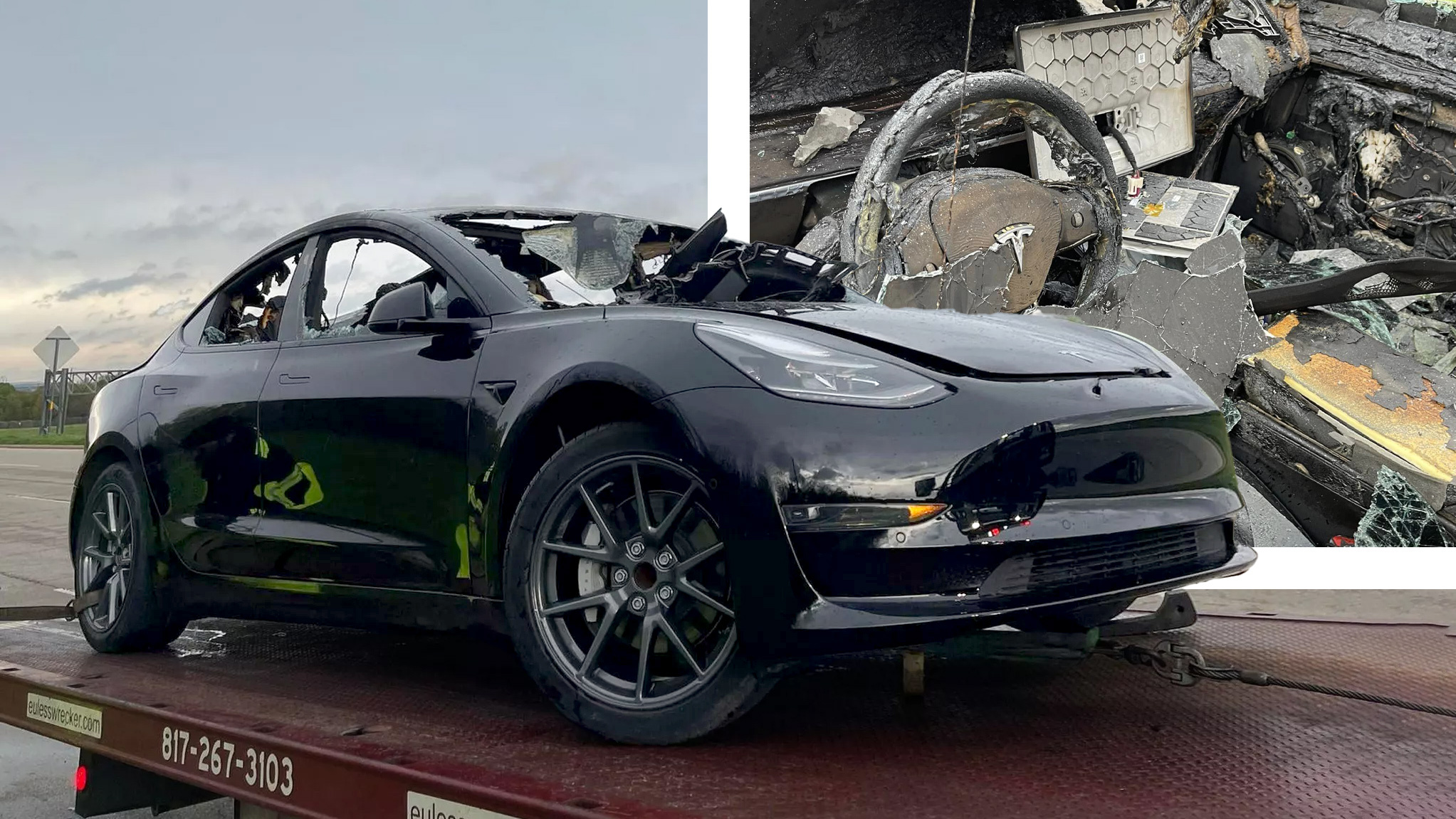 Tesla Model 3 Bursts Into Flames From Inside While Driving On The Road