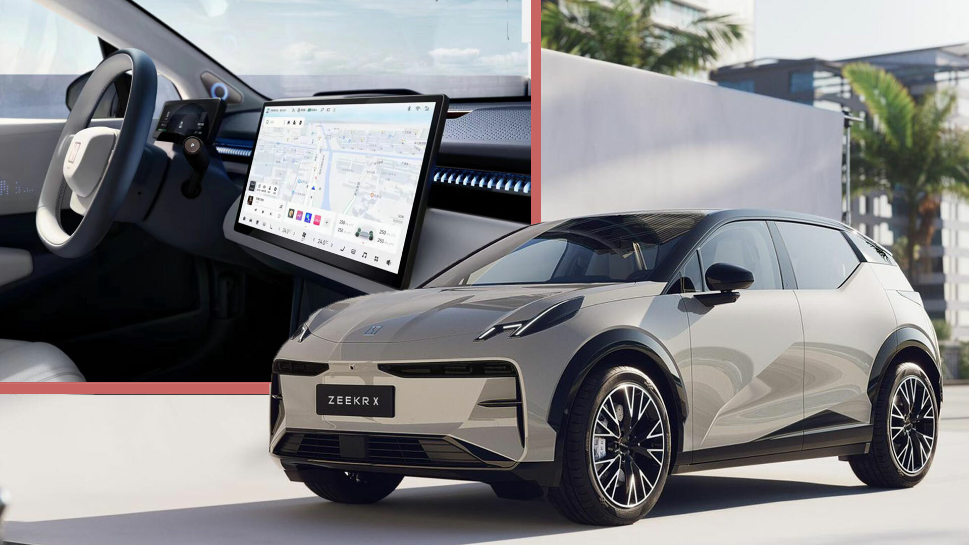Zeekr X Interior Revealed With Sliding Infotainment Display Carscoops Zeekr X Interior Revealed With Sliding Infotainment Display Carscoops