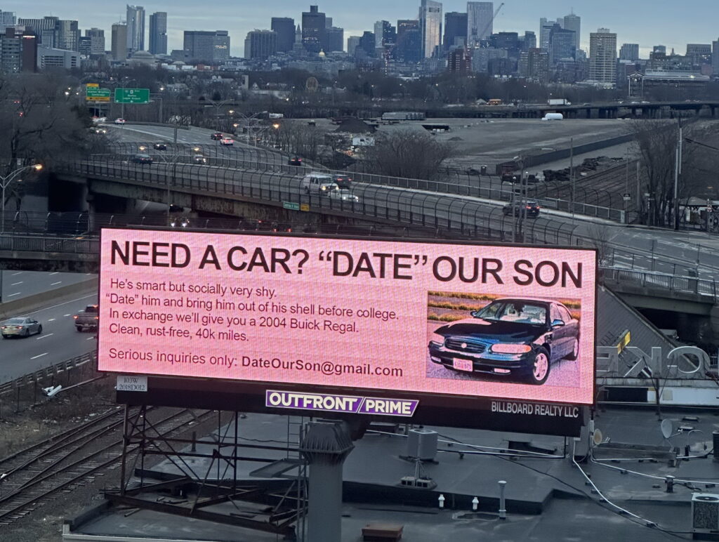  Viral Billboard Giving Free Buick For Dating Son Is A Clever Jennifer Lawrence Movie Promo