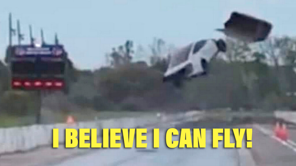  Brand New Mustang Takes Off And Goes Airborne On The Drag Strip, Racer Walks Away