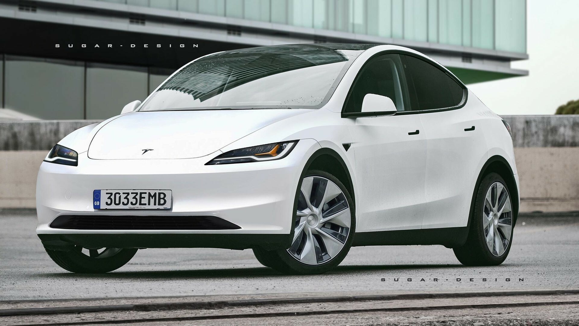 2025 Tesla Model Y Rendered Based On The Facelifted Model 3