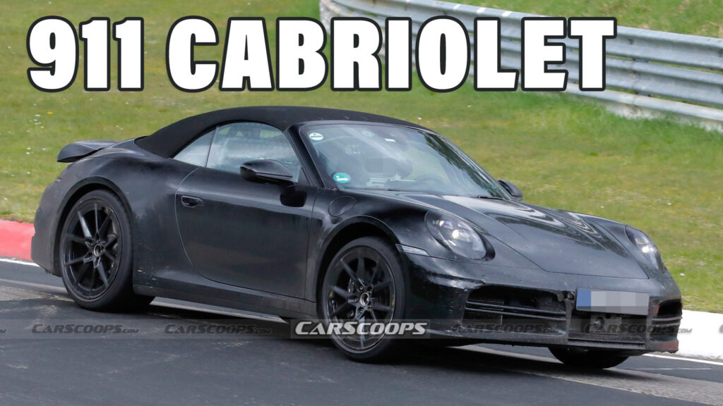 Facelifted Porsche 911 Cabriolet Strips Away Almost All Disguise