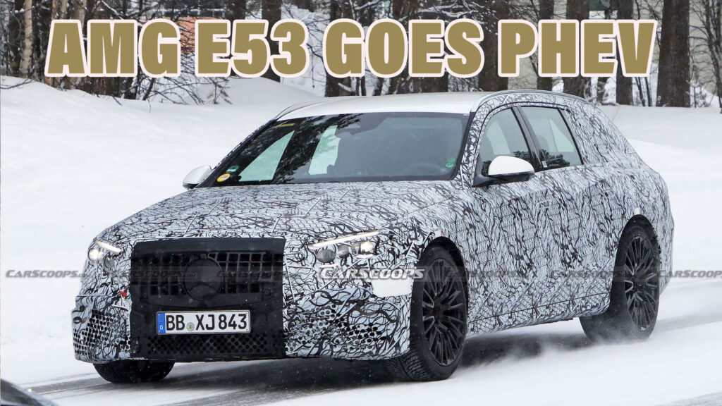  2024 Mercedes-AMG E53 Wagon Leaves Clues To Its New PHEV Engine