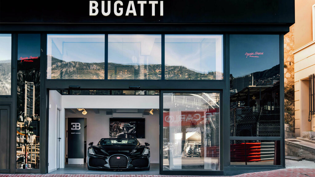  Bugatti W16 Mistral Marks Opening Of Monaco Dealership