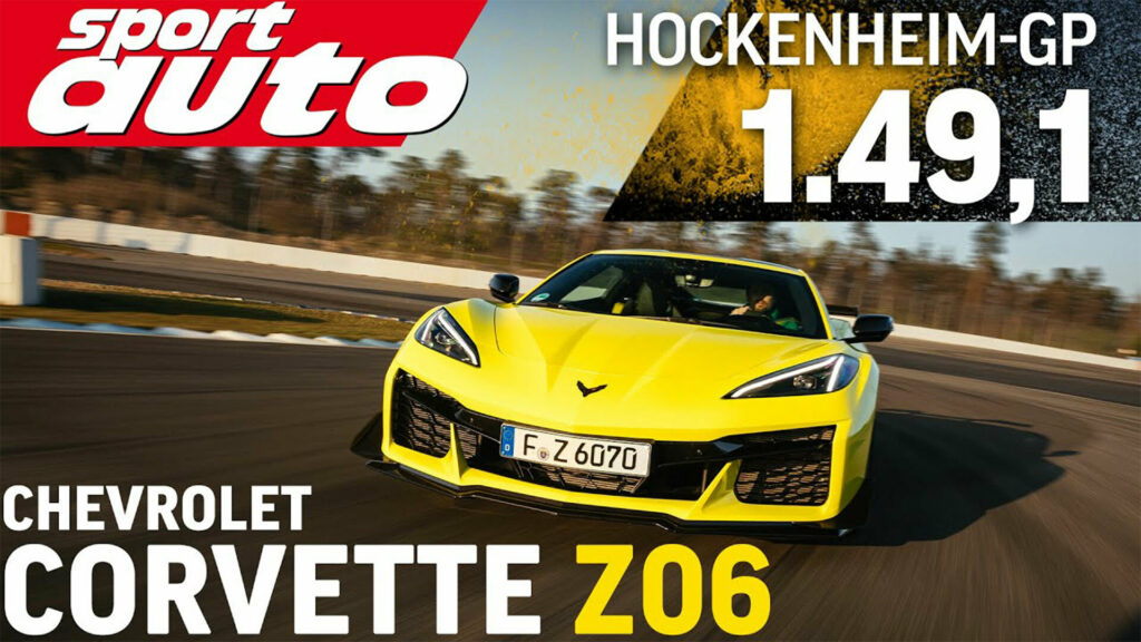  The Corvette Z06 Is On Par With A Lamborghini Huracan Evo At Hockenheimring