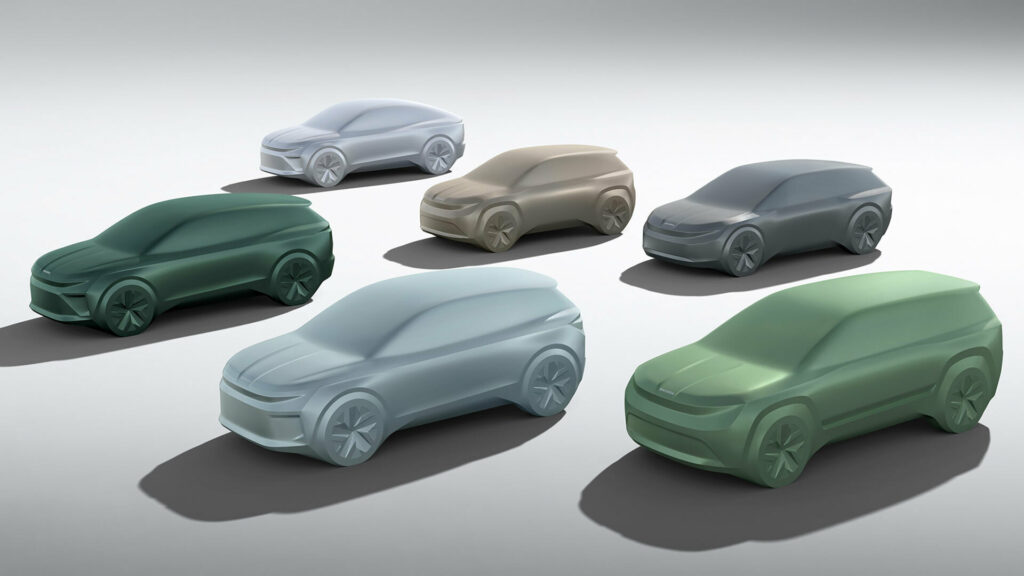  Skoda Previews 6 Upcoming EVs, New Elroq Replaces Karoq In 2024