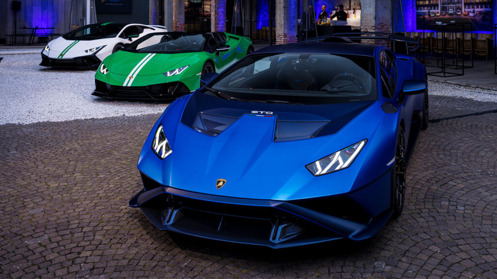  Lamborghini Unveils 60th Anniversary Huracan Models At Milan Design Week