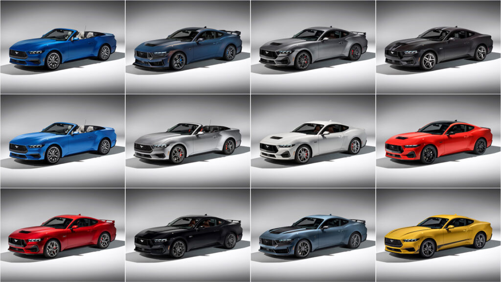  Aqui está cada opção de cor do Mustang 2024: Qual você escolheria?