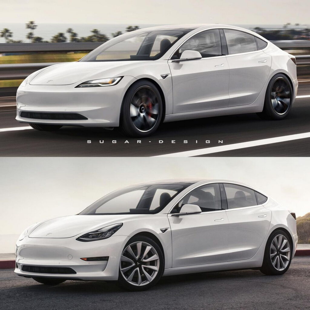 2024 Tesla Model 3 Facelift Rendered Into Reality Carscoops