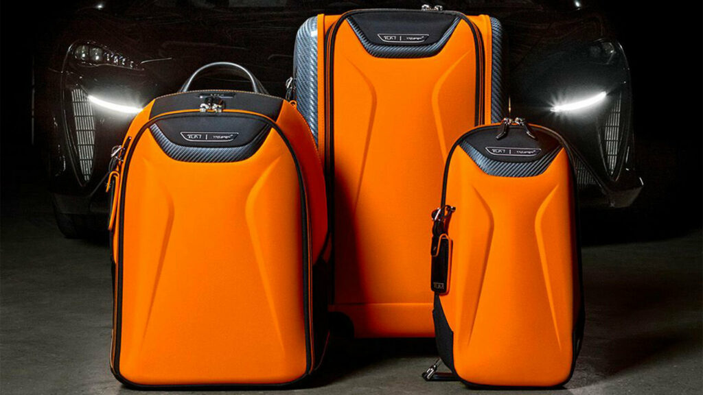  TUMI And McLaren Collaborate On Papaya Orange Luggage