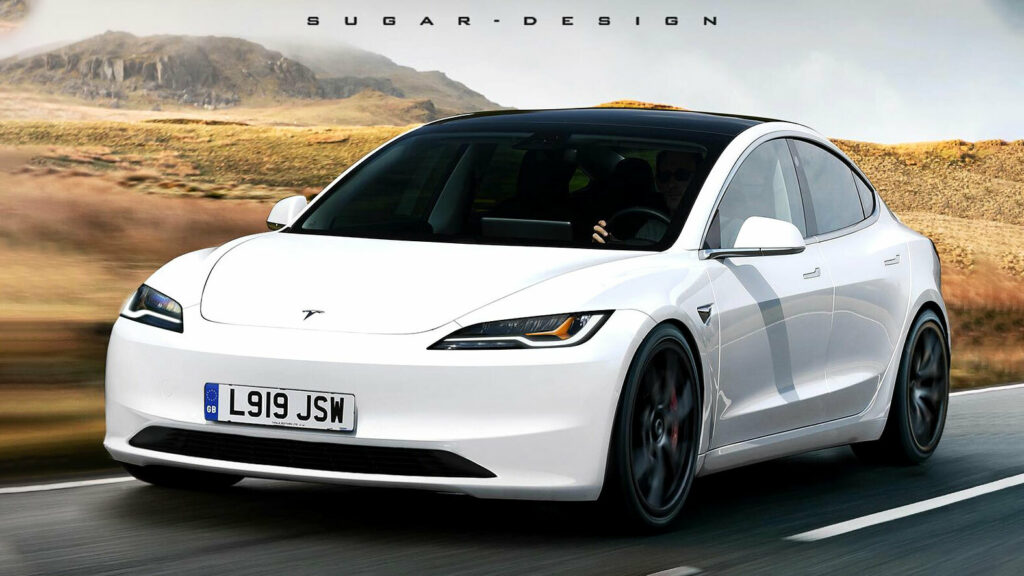 2024 Tesla Model 3 Facelift Rendered Into Reality