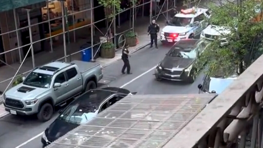  Cadillac Driver Fleeing NYPD Traffic Stop In Manhattan Causes Chaos, Plows Into Patio