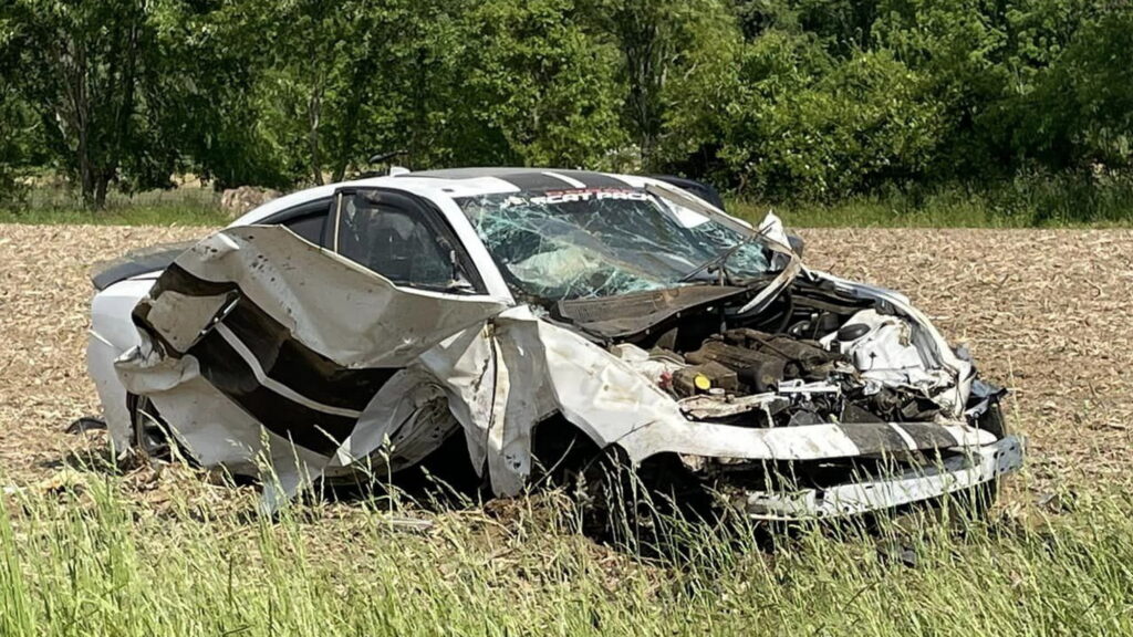  Thief Survives 163 MPH Crash In Dodge Charger Stolen From IAA Auction