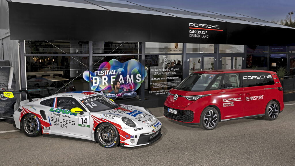  Porsche Revives Renndienst Legacy With Modified VW ID. Buzz Support Vehicles