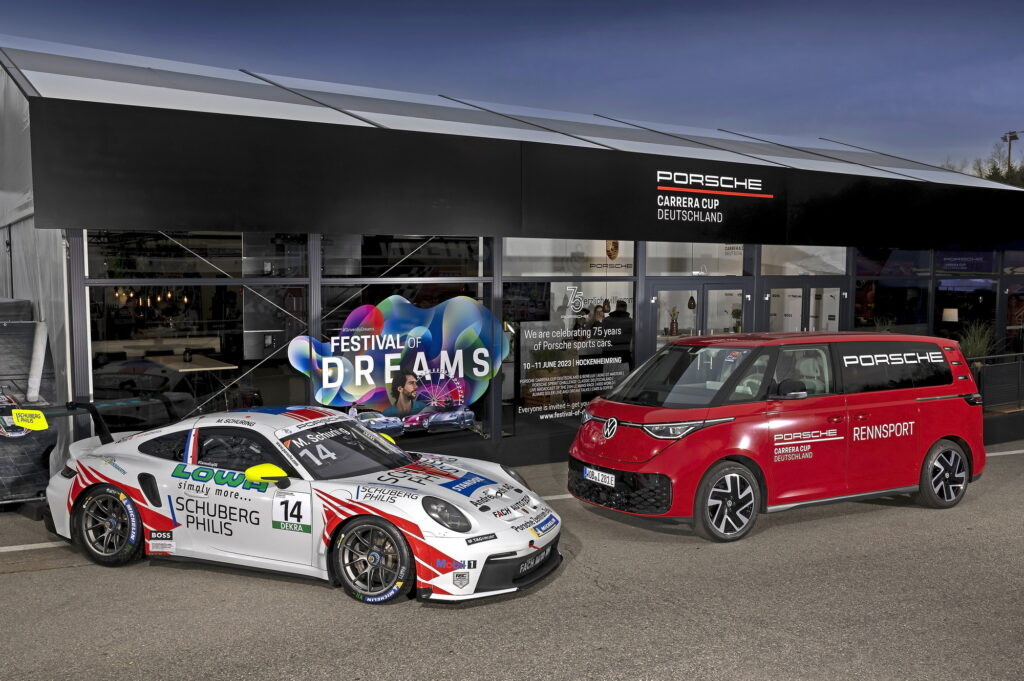  Porsche Revives Renndienst Legacy With Modified VW ID. Buzz Support Vehicles