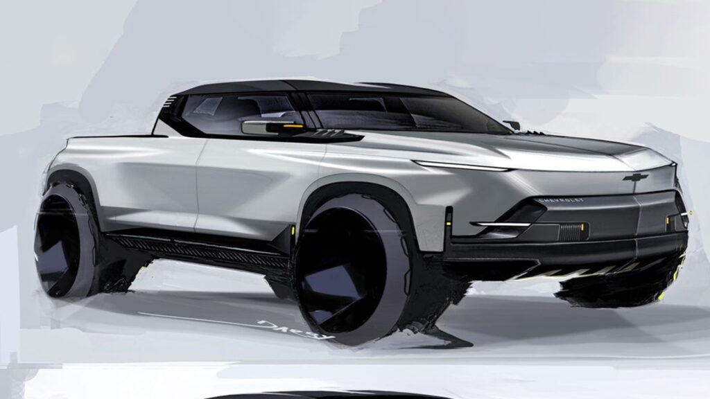  GM Designer’s Sketch Hints At Smaller Chevrolet Electric Pickup