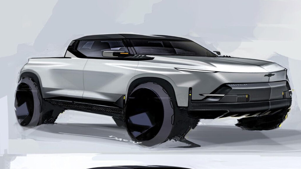 GM Designer’s Sketch Hints At Smaller Chevrolet Electric Pickup