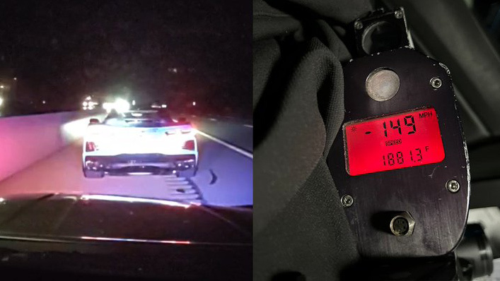  “Frustrated” Corvette C8 Driver Caught Doing 149 MPH In 65 MPH Zone