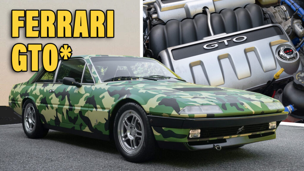  Turn The Purists Purple With This Pontiac-Powered, Camo-Wrapped Ferrari 412 GTO