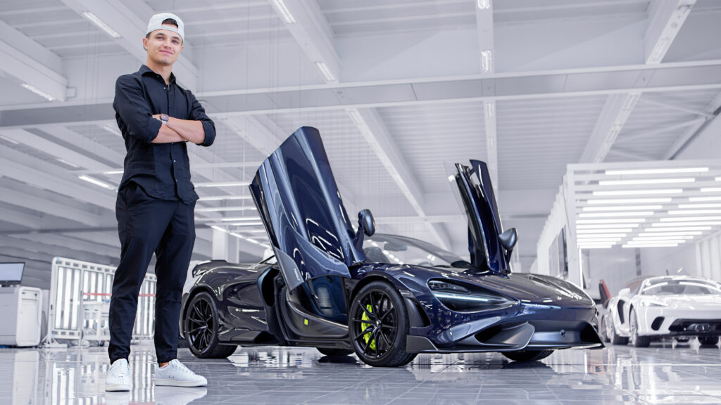  Lando Norris Takes Delivery Of His New Custom McLaren 765LT Spider