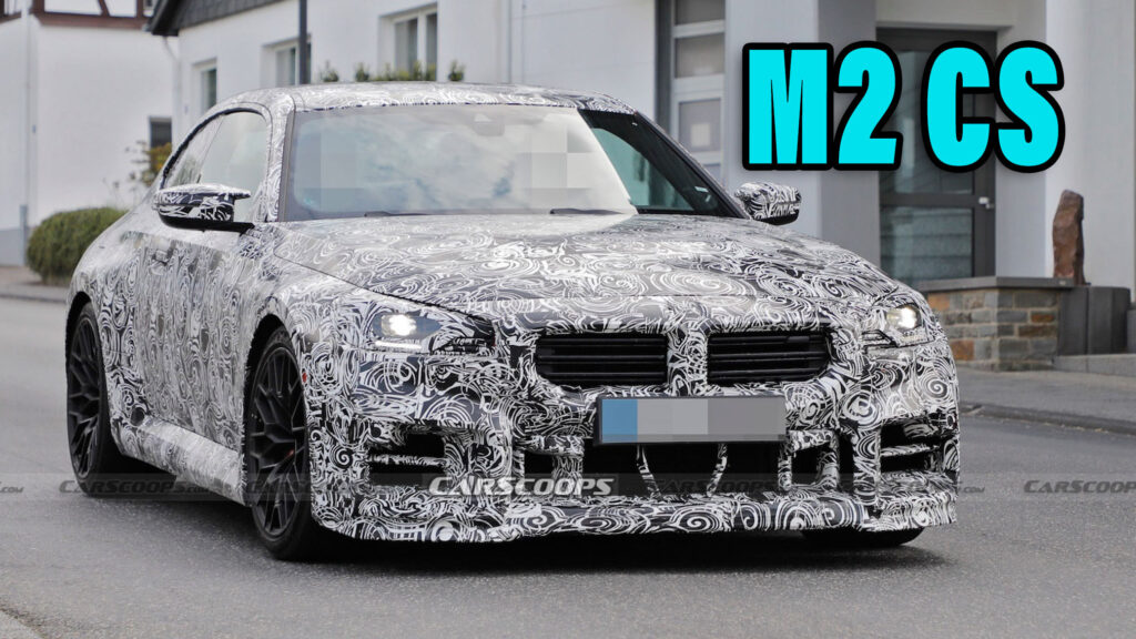  2025 BMW M2 CS Spied Out On The Roads Wearing CSL Wheels