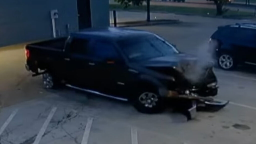  Drunk Driver Unfazed By Slamming Pickup Into A Tree, Proceeds To Neatly Park It