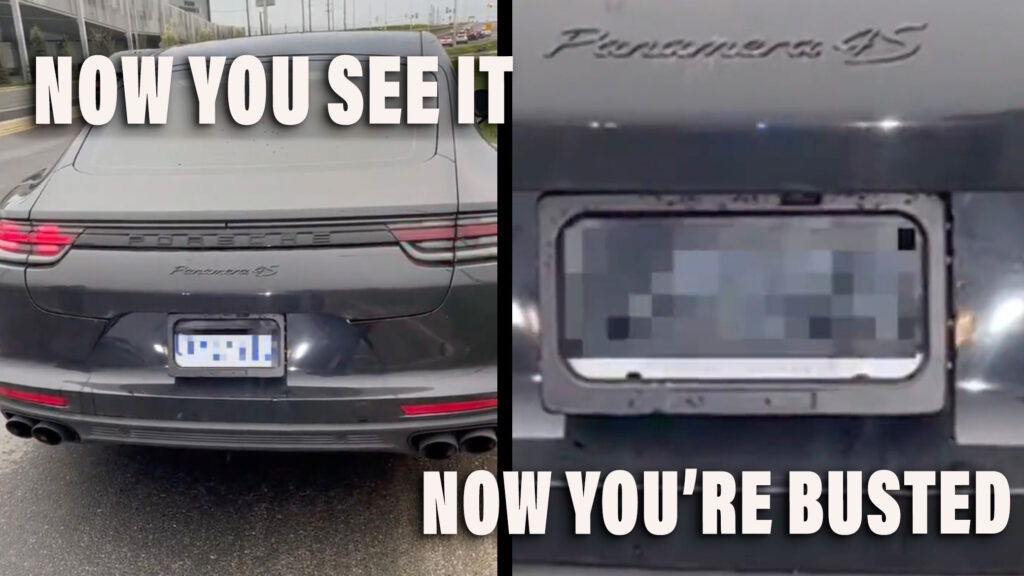  Police Bring The Curtain Down On Porsche Driver’s Retractable License Plate Performance