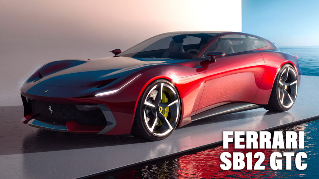  Ferrari’s Past Meets The Future With 2+2 SB12 GTC Shooting Brake Design Study