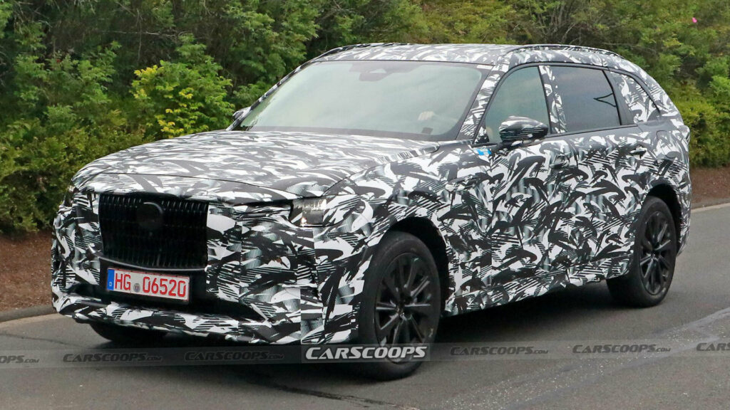  2024 Mazda CX-80 Spied As A Super-Sized CX-60 With A Third-Row