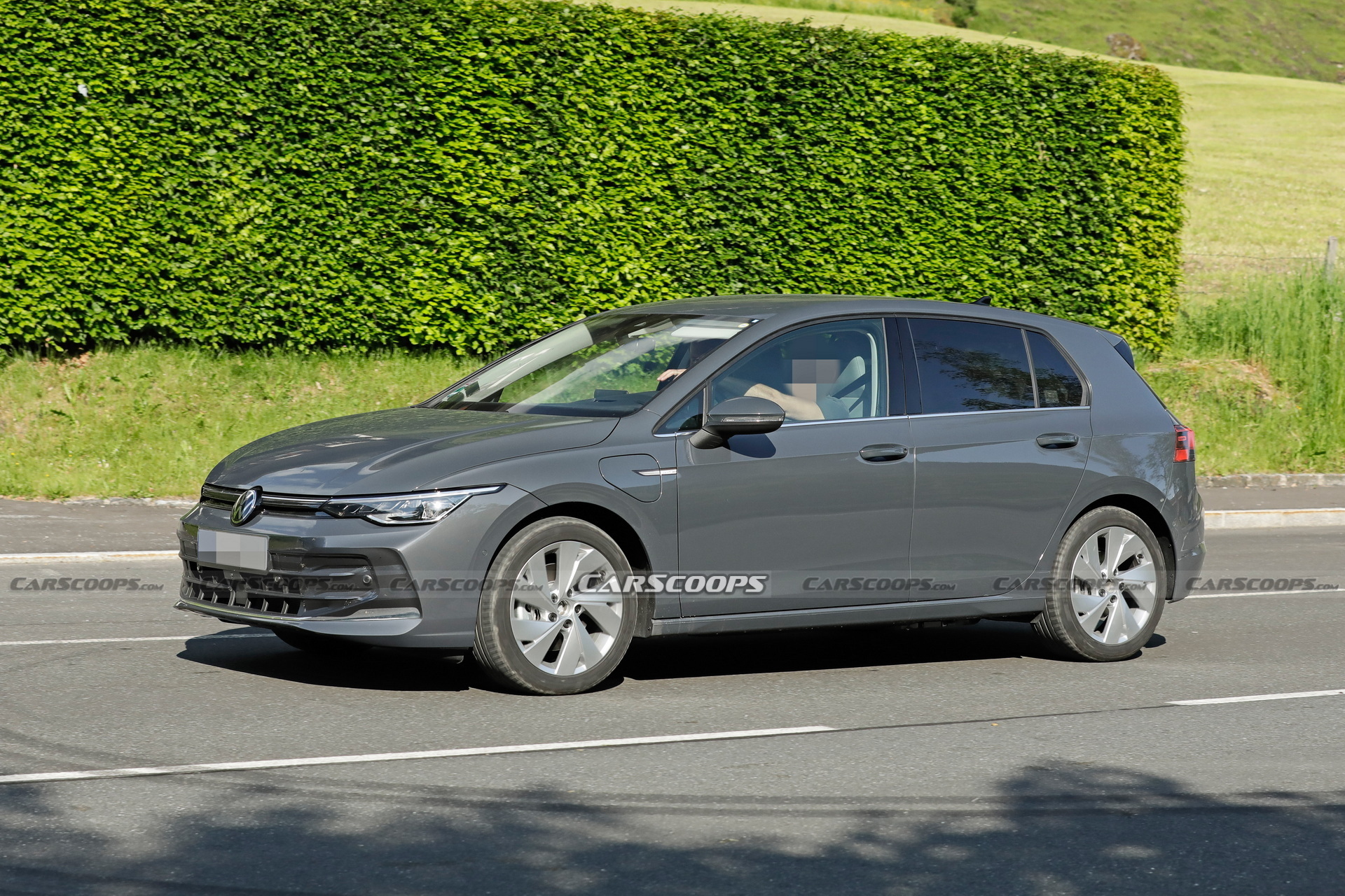2024 VW Golf Spied With Minimum Camo Showing Its Redesigned Face