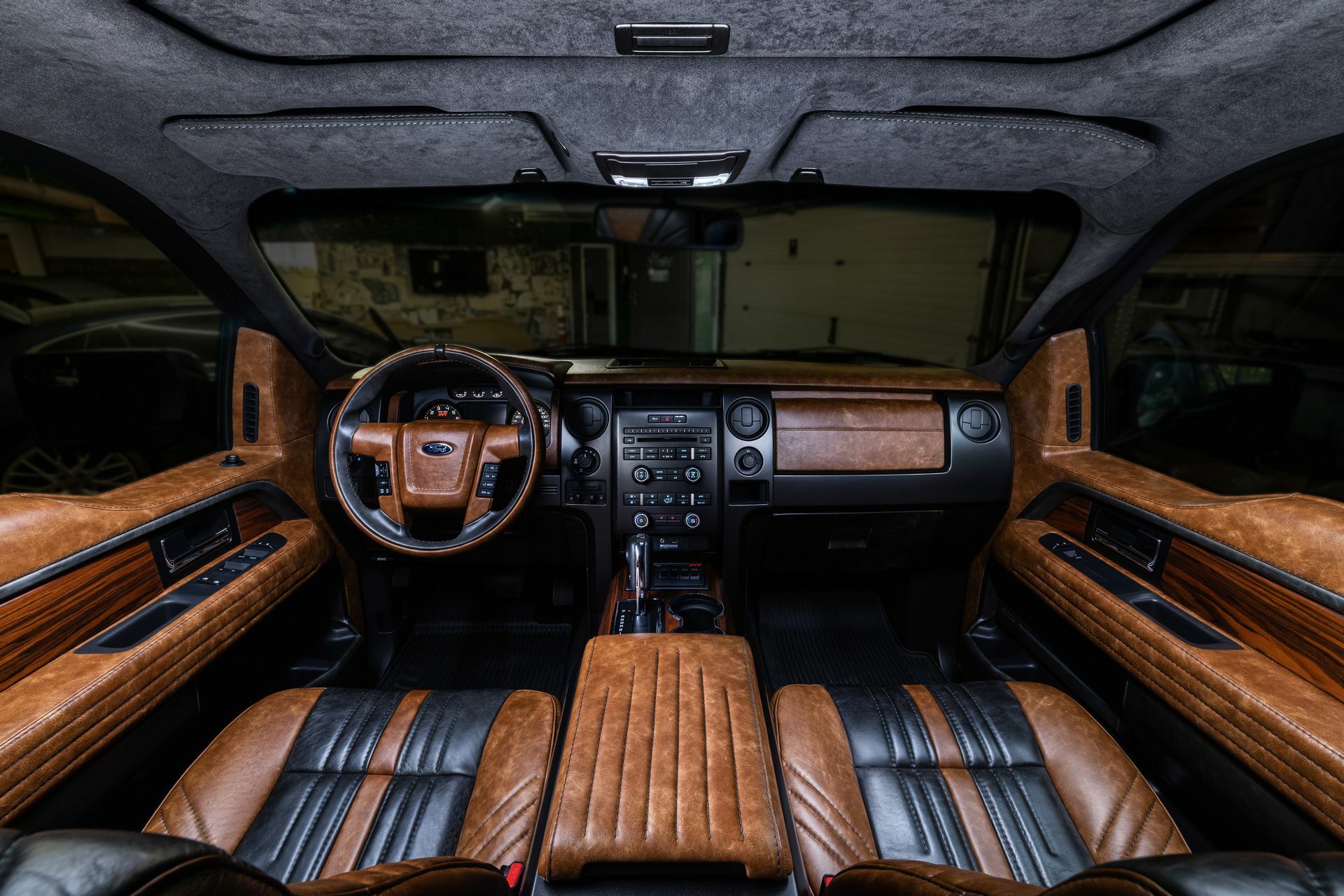 Brown And Black Leather Makes For One Unique Ford F-150 Raptor | Carscoops