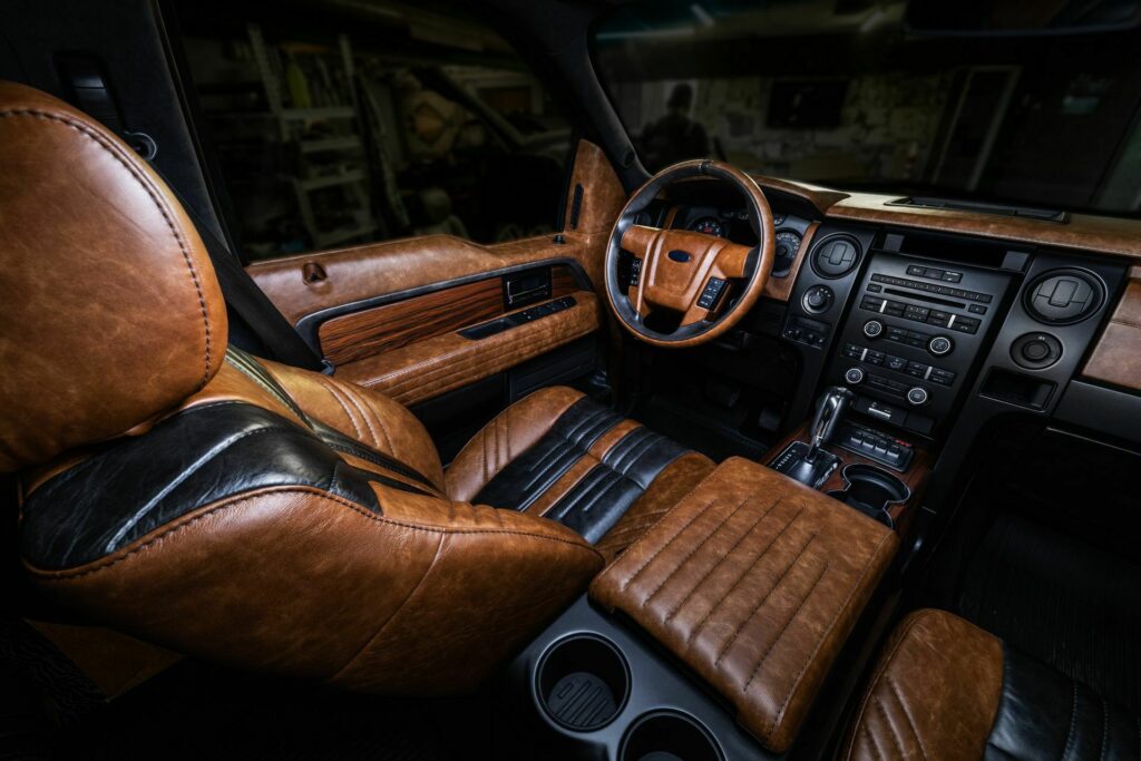 Brown And Black Leather Makes For One Unique Ford F-150 Raptor | Carscoops