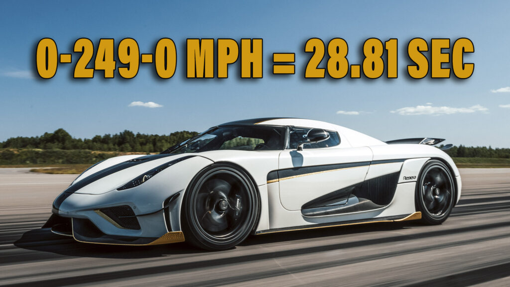  Discontinued Koenigsegg Regera Breaks Rimac’s 0-249-0 MPH Record