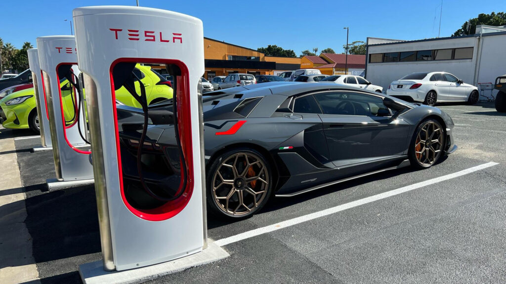  Lamborghini And McLaren Supercars Caught ICEing Tesla Supercharger Station