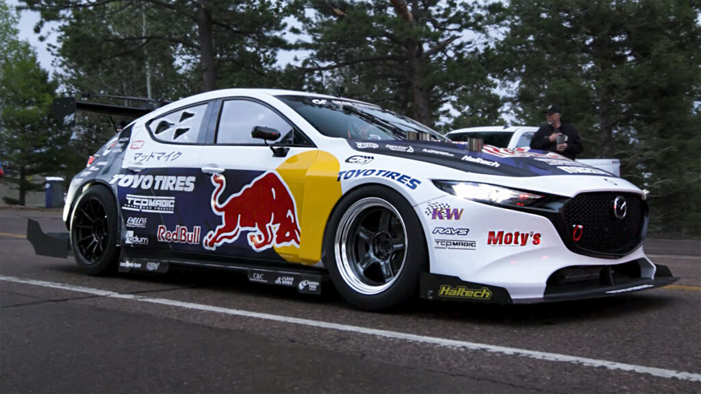  Mad Mike’s Mazda3 Is A Rotary-Powered RWD Monster Ready To Conquer Pikes Peak
